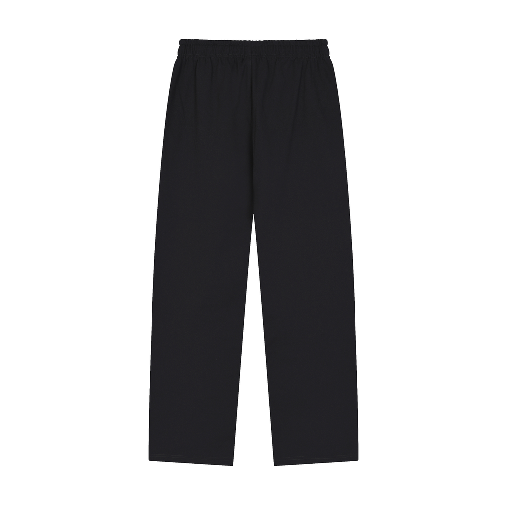 Black Straight-Leg Sweatpants