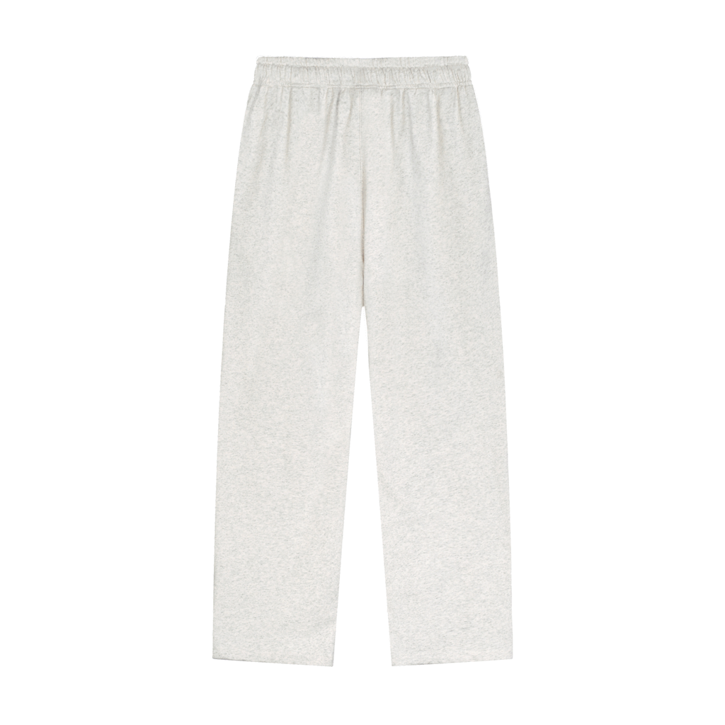 Oat Gray Straight-Leg Sweatpants