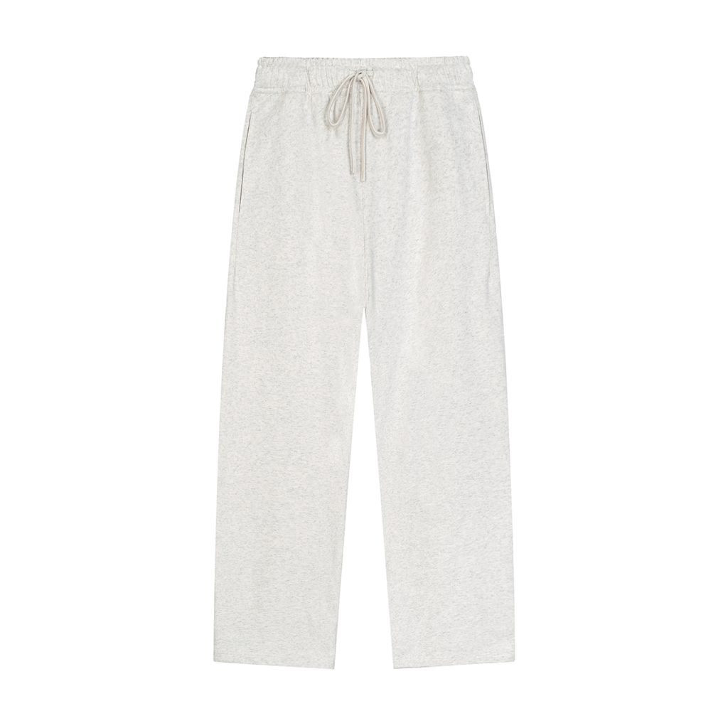 Oat Gray Straight-Leg Sweatpants
