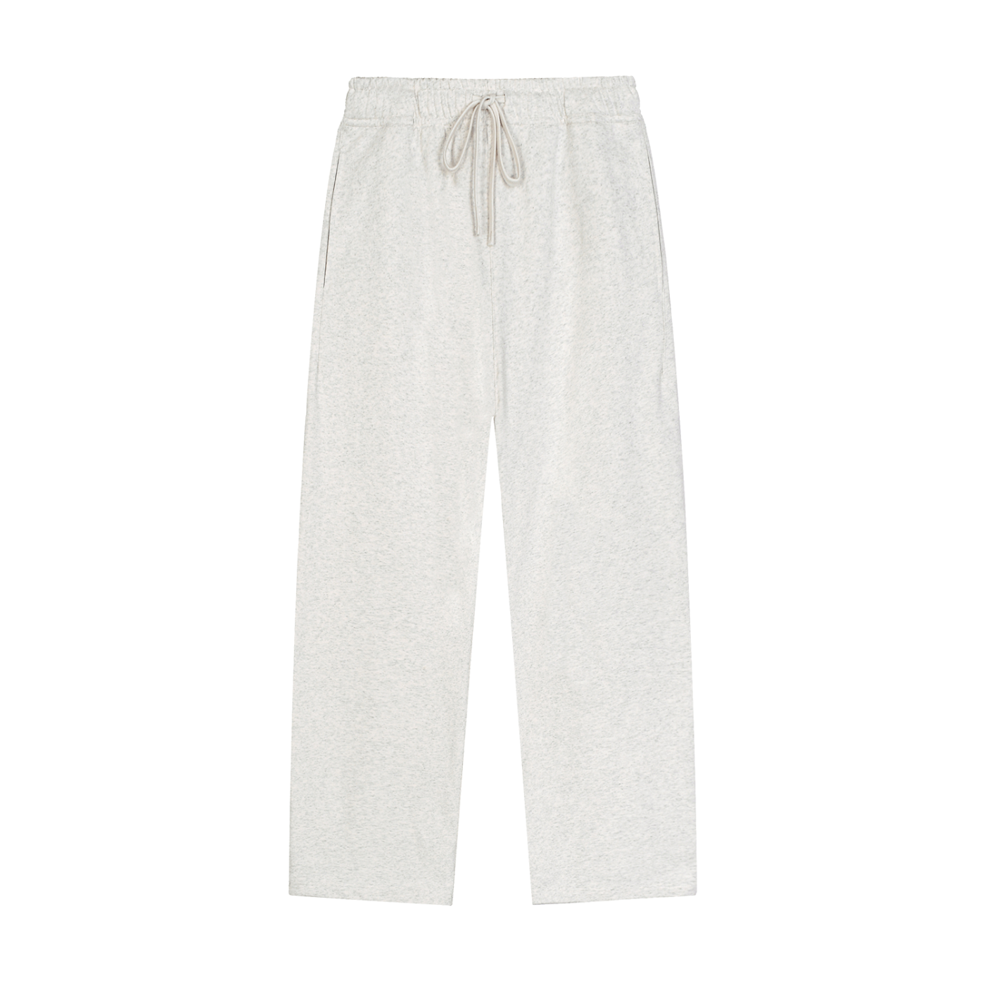 Oat Gray Straight-Leg Sweatpants